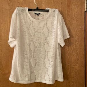 Express light weight white top